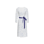 Humanchic Wave dress Wrap Dress - White/Navy