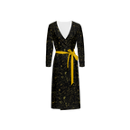 Humanchic Wave dress Wrap Dress - Black/Gold