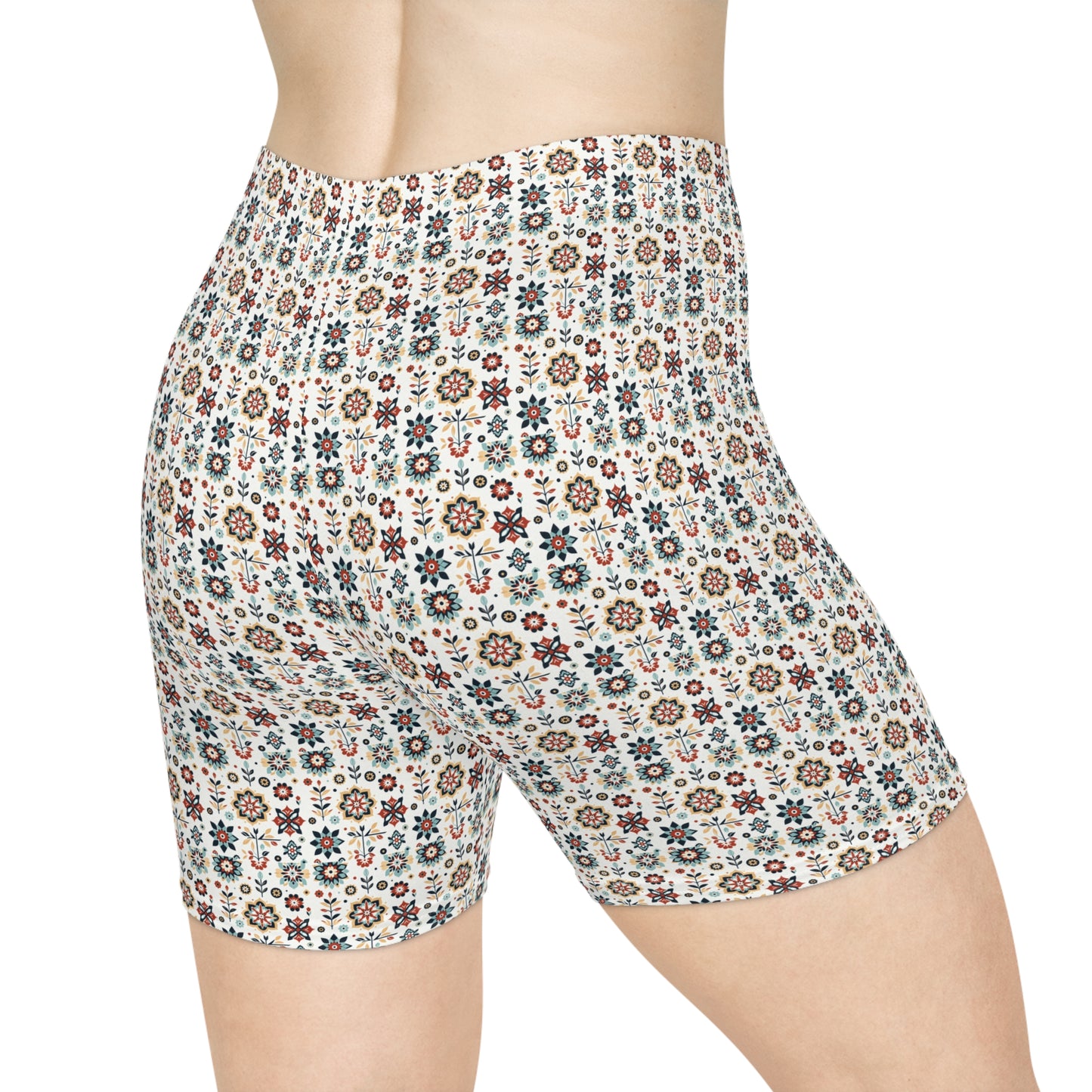 Flowered GEO Women's Biker Shorts #PY