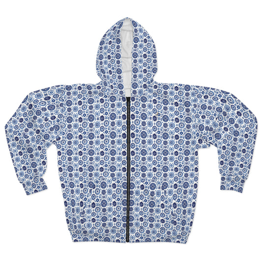Royal Azure Zip Hoodie #PY
