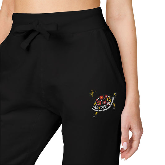 Turtle Woman Fleece Sweatpants Butterfly #PY