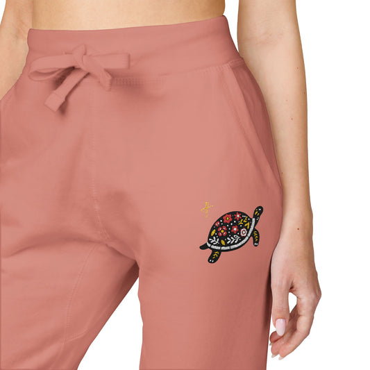 Turtle Woman Fleece Sweatpants Butterfly #PY