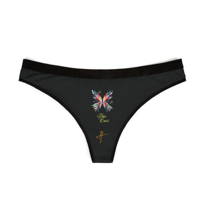 Take Care Women's Thongs Underwear BLACK #PY