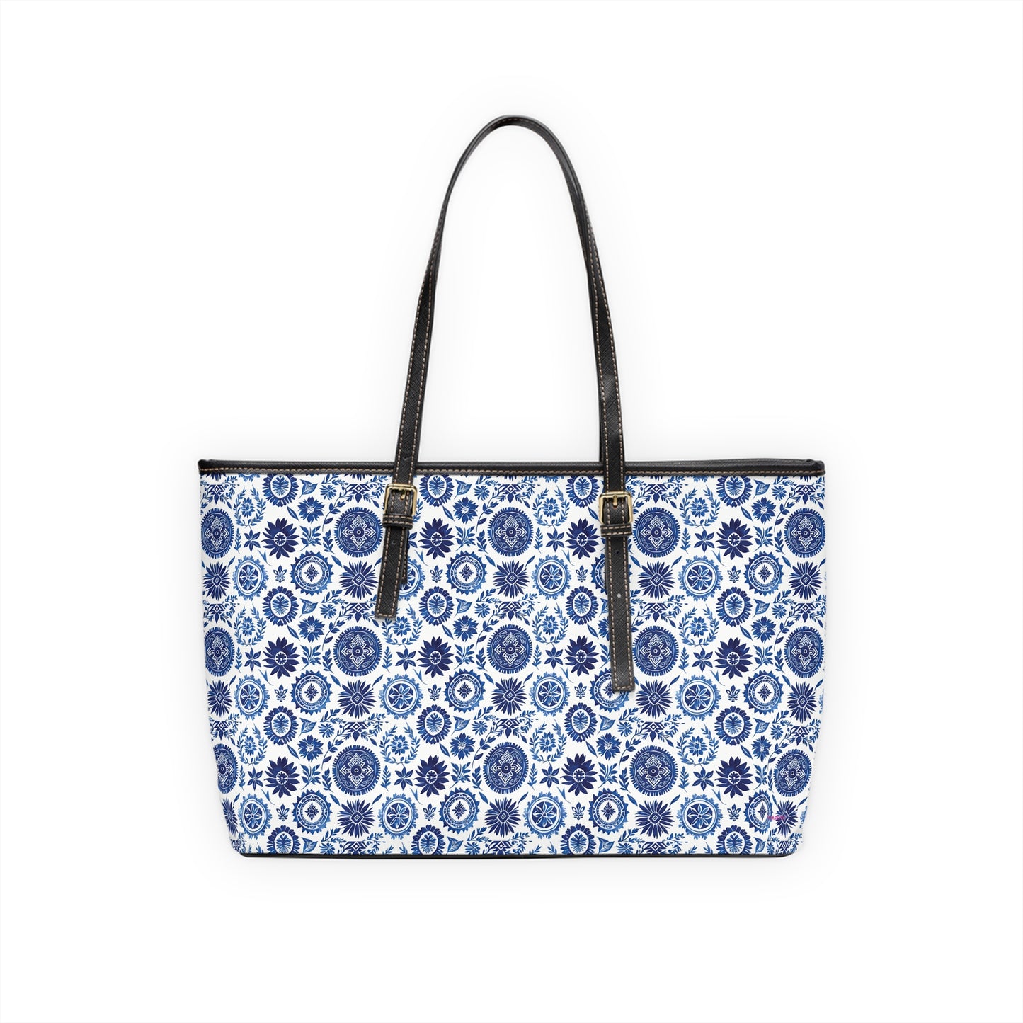 Royal Azure Leather Shoulder Bag #PY