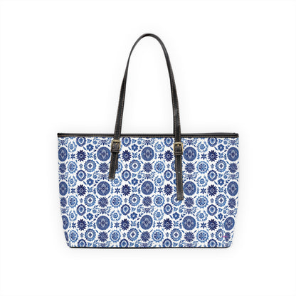 Royal Azure Leather Shoulder Bag #PY
