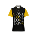 Love Women's Classic Fit Short-Sleeve Polo Shirt-Novatomato - black