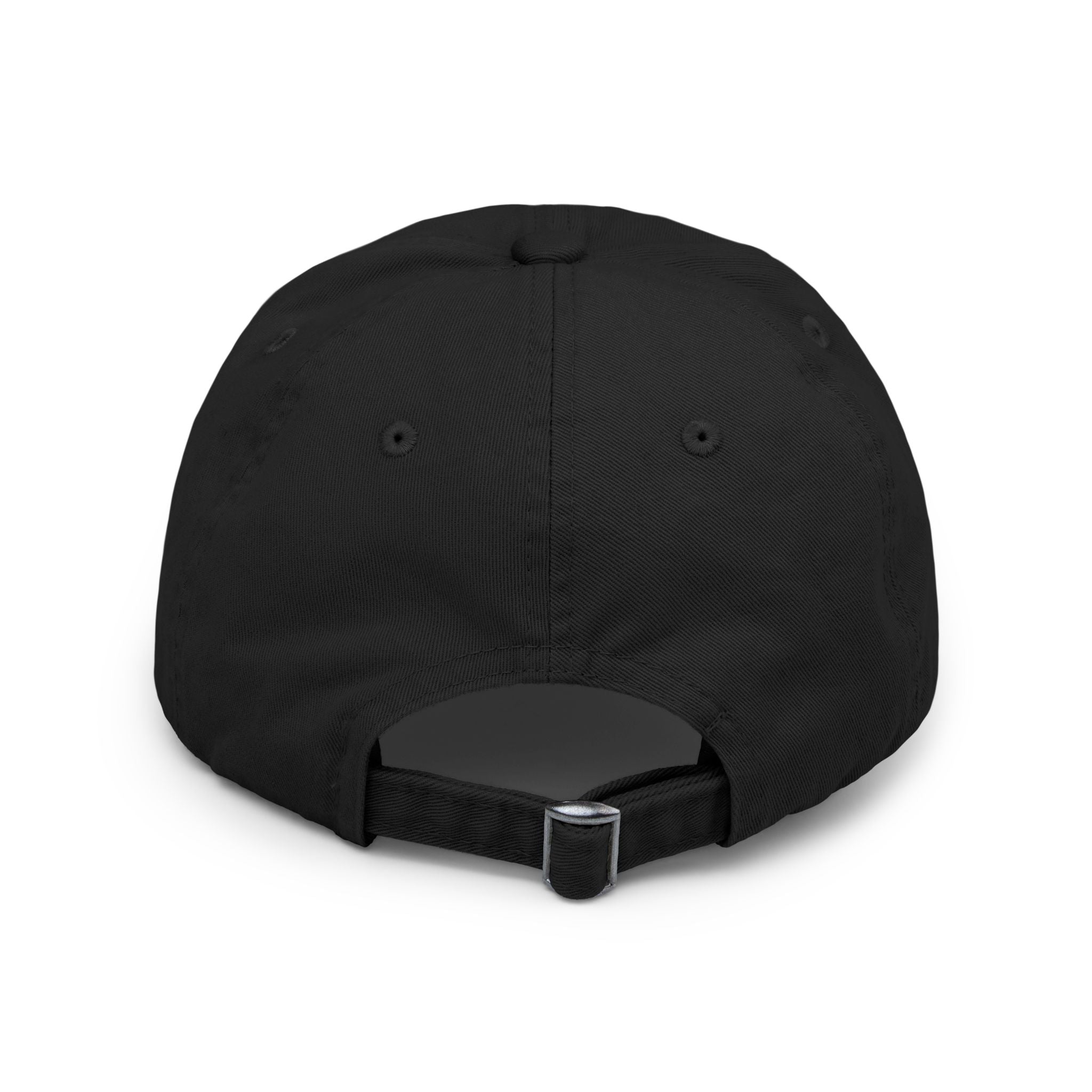 Distressed Black Cap HC Script Embroidery