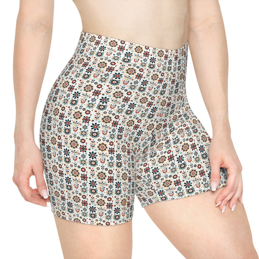 Flowered GEO Women's Biker Shorts #PY