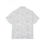 Chemise camp hawaïenne en marbre abstrait blanc pour homme
