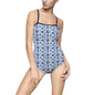 Royal Azure Thin One-Piece Swimsuit #PY