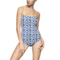 Royal Azure Thin One-Piece Swimsuit #PY