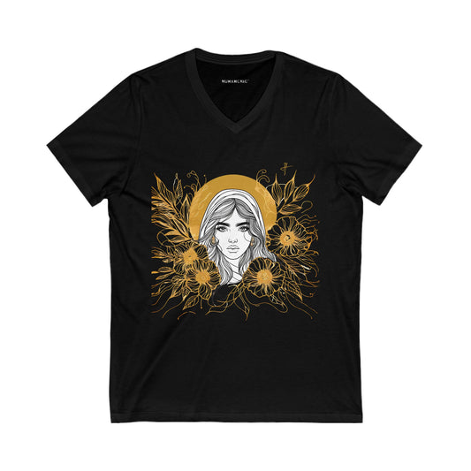 Art Line Calm v-neck t-shirt #PY