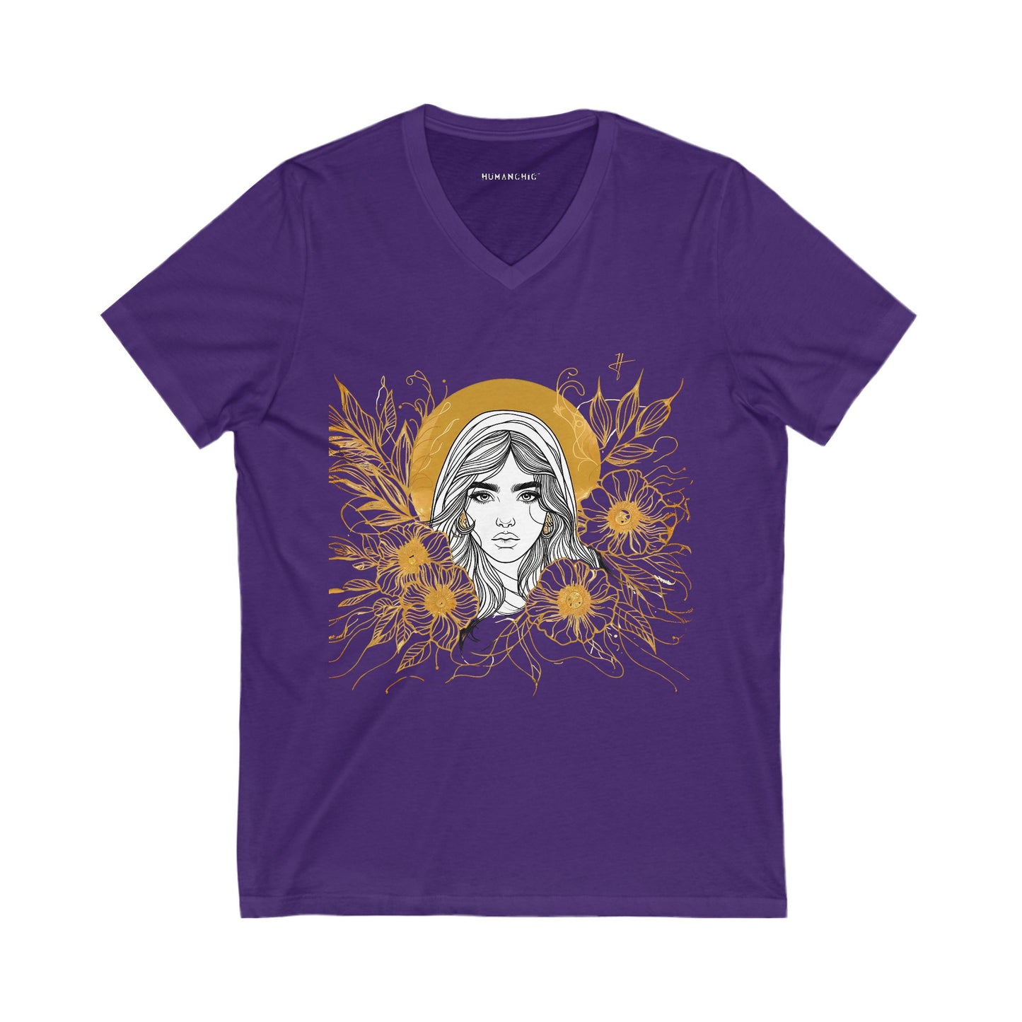 Art Line Calm v-neck t-shirt #PY
