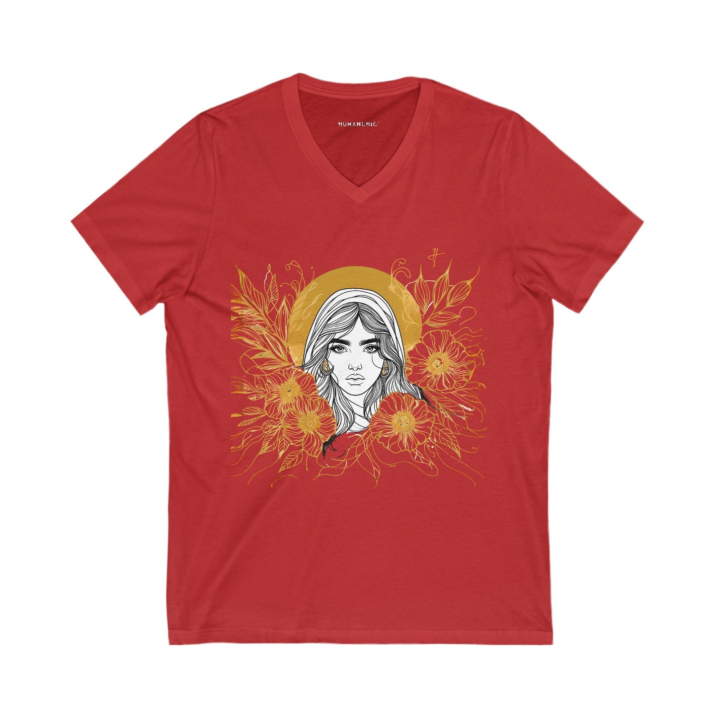Art Line Calm v-neck t-shirt #PY