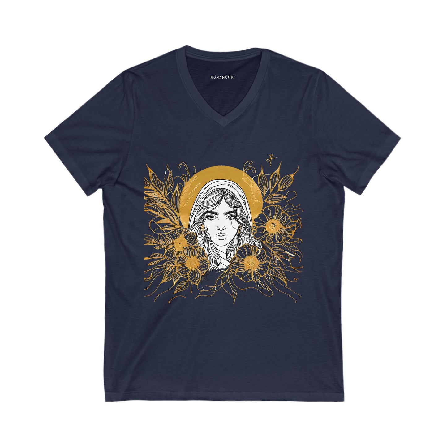 Art Line Calm v-neck t-shirt #PY