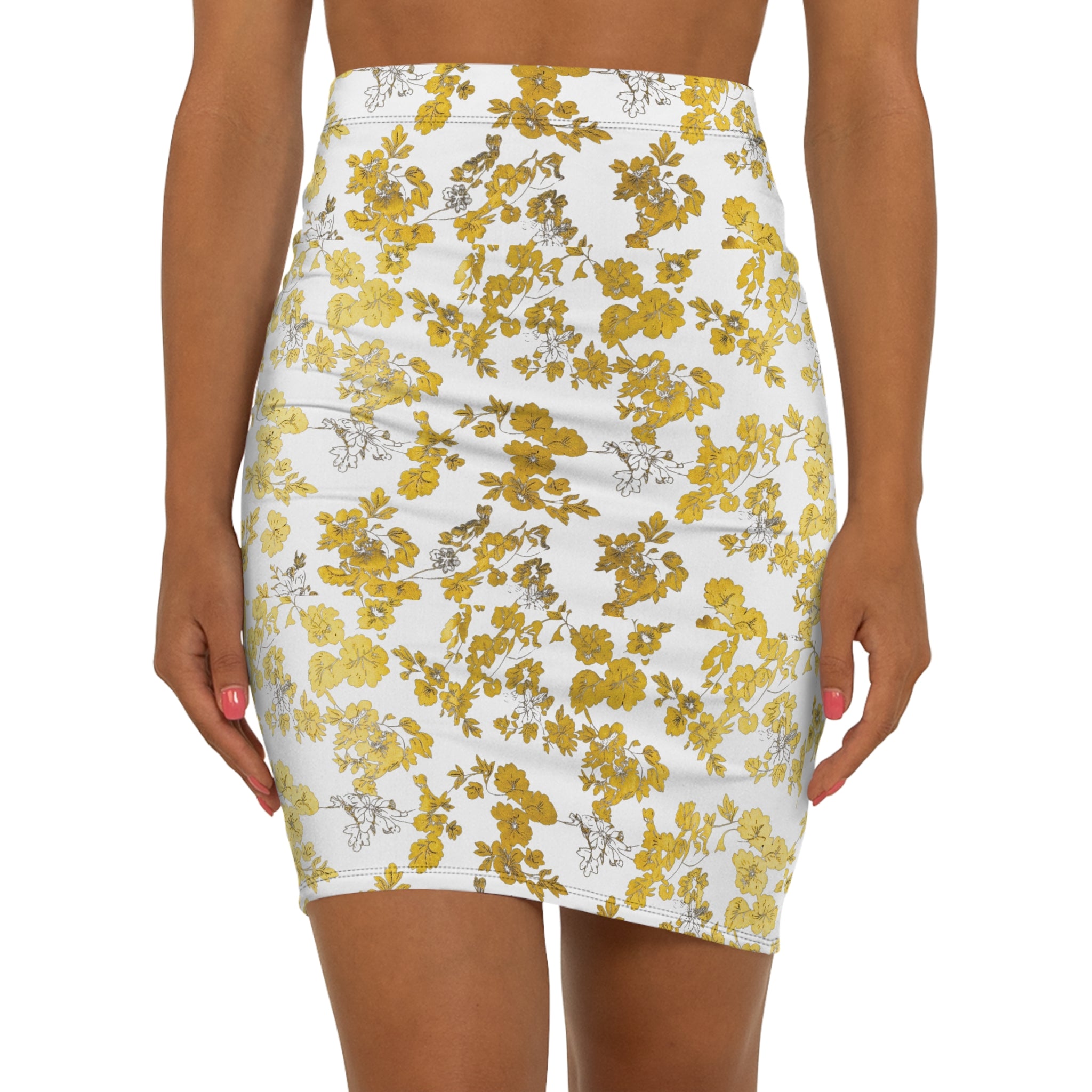 HUMANCHIC Workday Gold-Line Pencil Skirt— Women · White