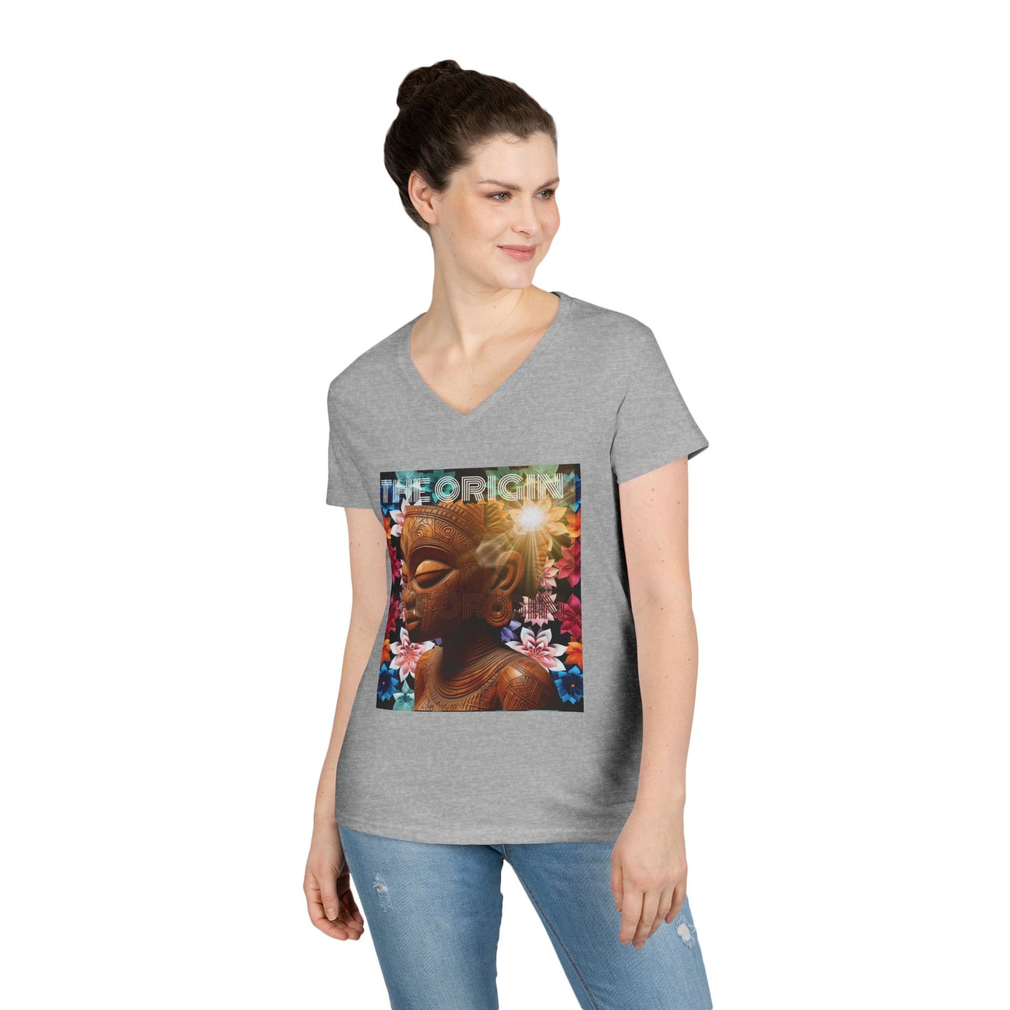 African Origin V-Neck T-Shirt #PY