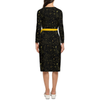 Humanchic Wave dress Wrap Dress - Black/Gold
