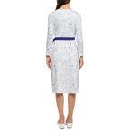 Humanchic Wave dress Wrap Dress - White/Navy