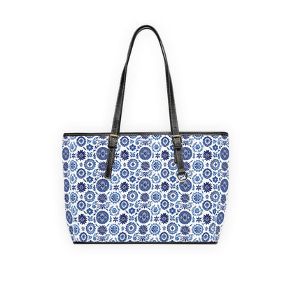 Royal Azure Leather Shoulder Bag #PY