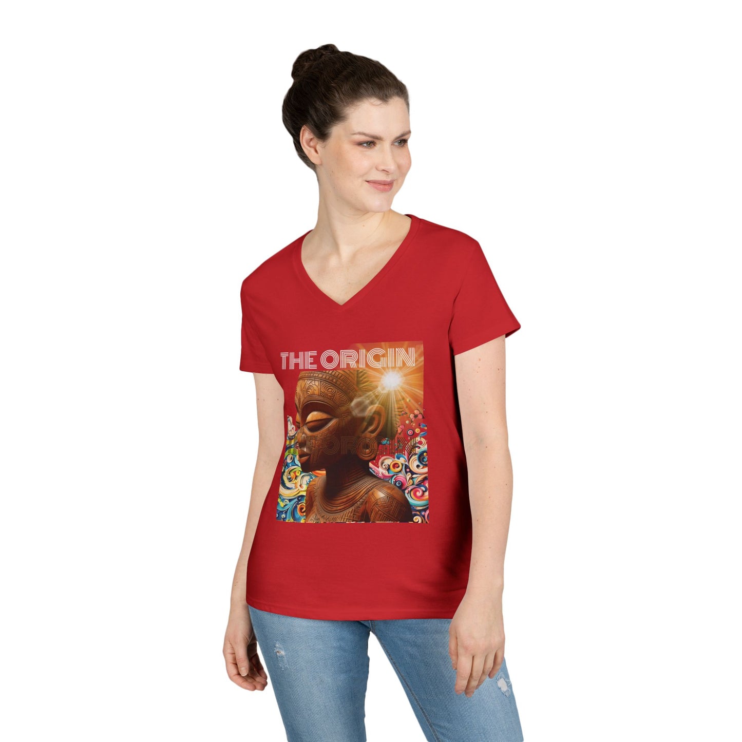 African Origin V-Neck T-Shirt #PY