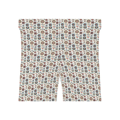 Flowered GEO Women's Biker Shorts #PY