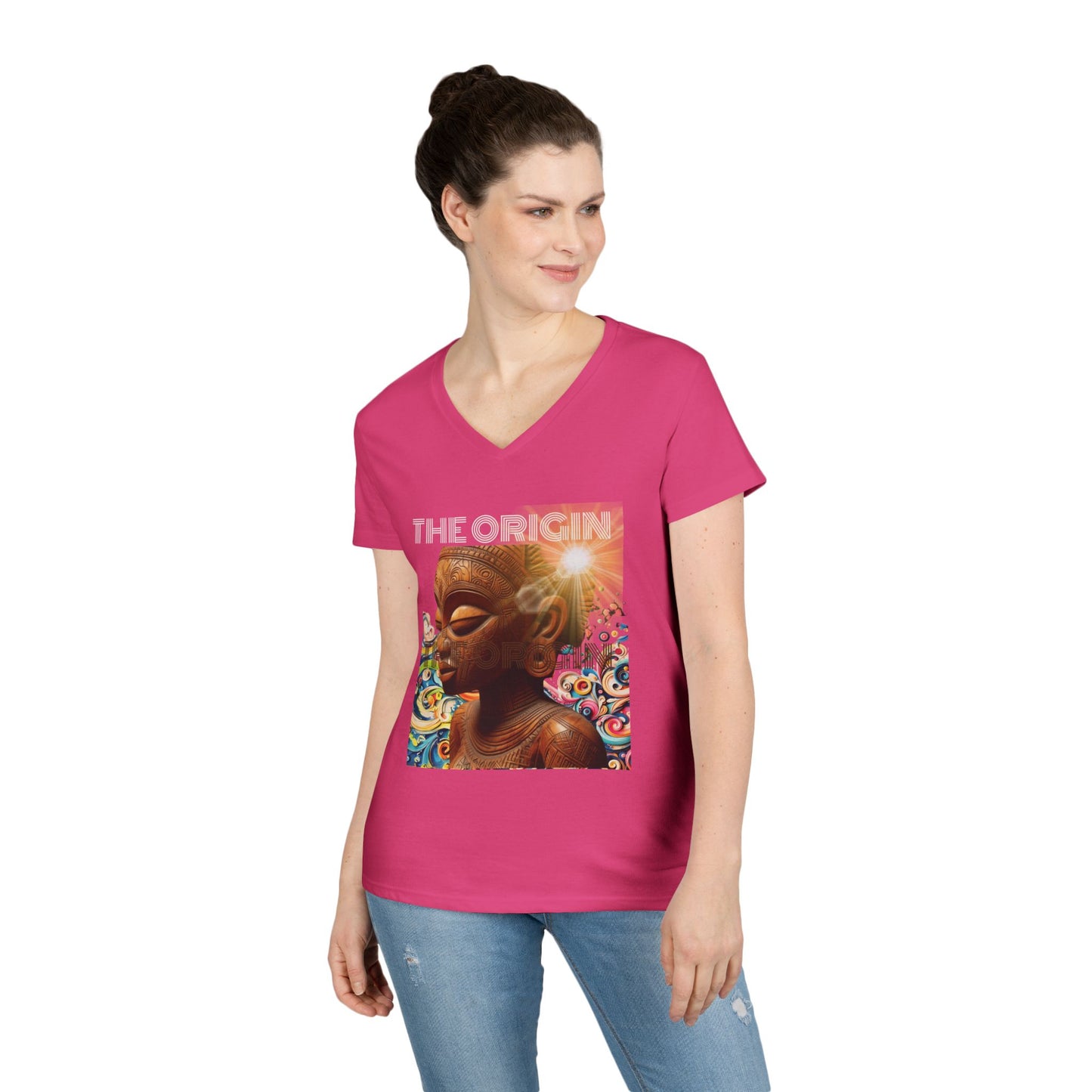 African Origin V-Neck T-Shirt #PY
