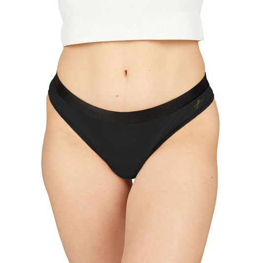 H Elegant Black Women's Bikini, Comfort Underwear #PY