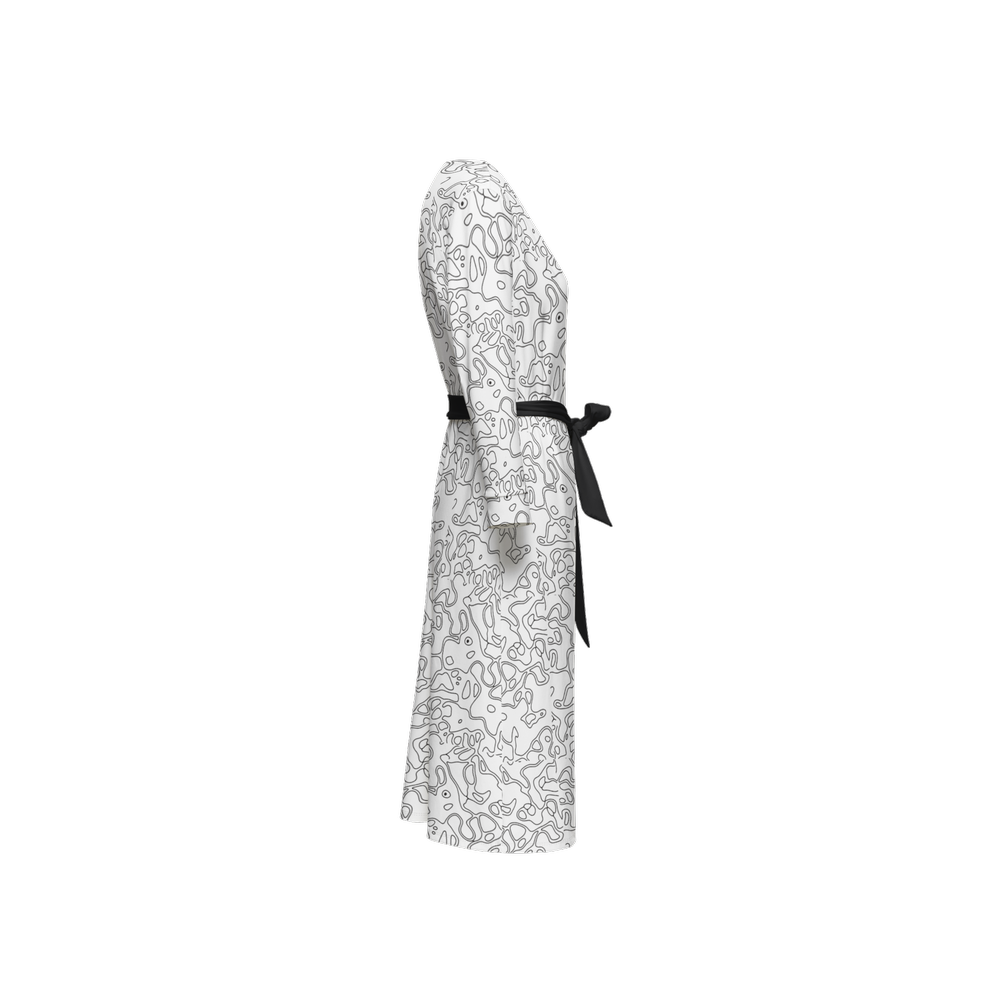 Humanchic Wave dress Wrap Dress - White/Black