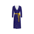 Humanchic Wave dress Wrap Dress - Navy/Gold