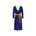 Humanchic Wave dress Wrap Dress - Navy/Gold