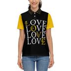 Love Women's Classic Fit Short-Sleeve Polo Shirt-Novatomato - black
