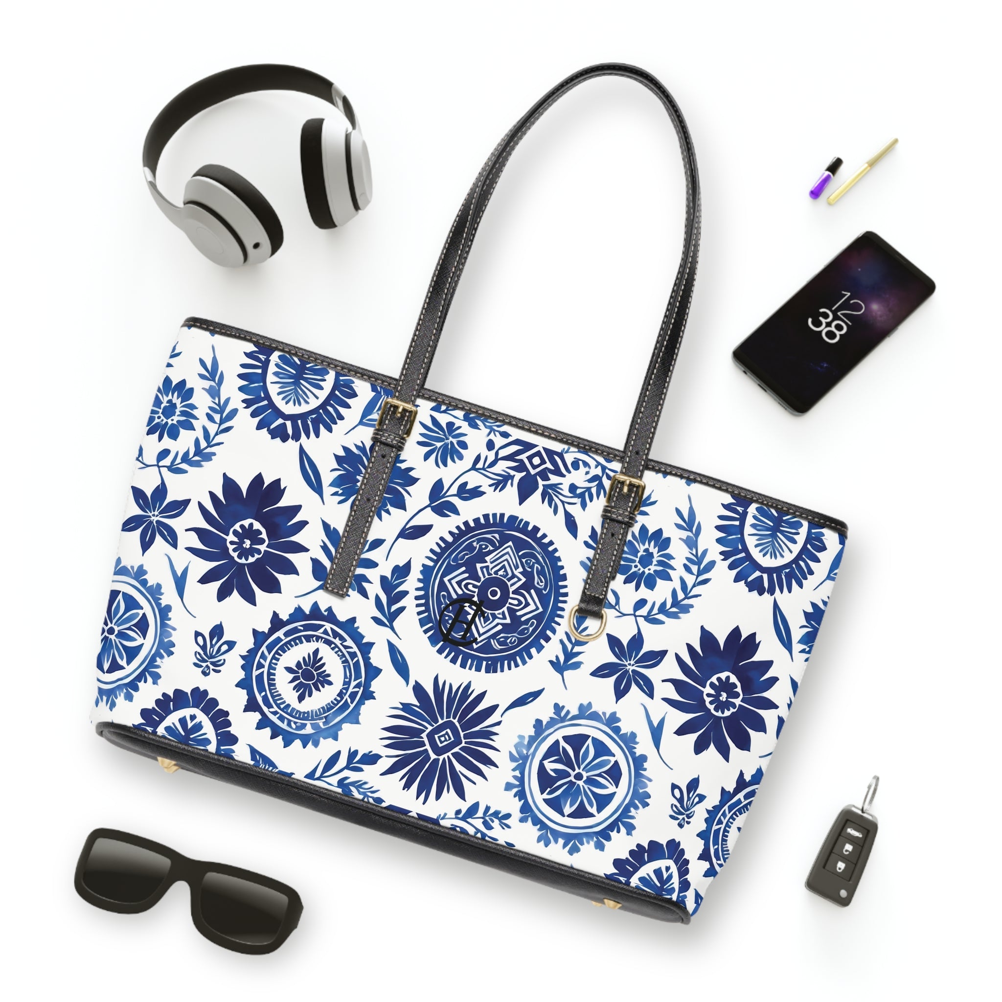 HUMANCHIC Royal Azure Leather Shoulder Bag