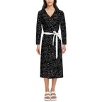Humanchic Wave dress Wrap Dress - Black/White