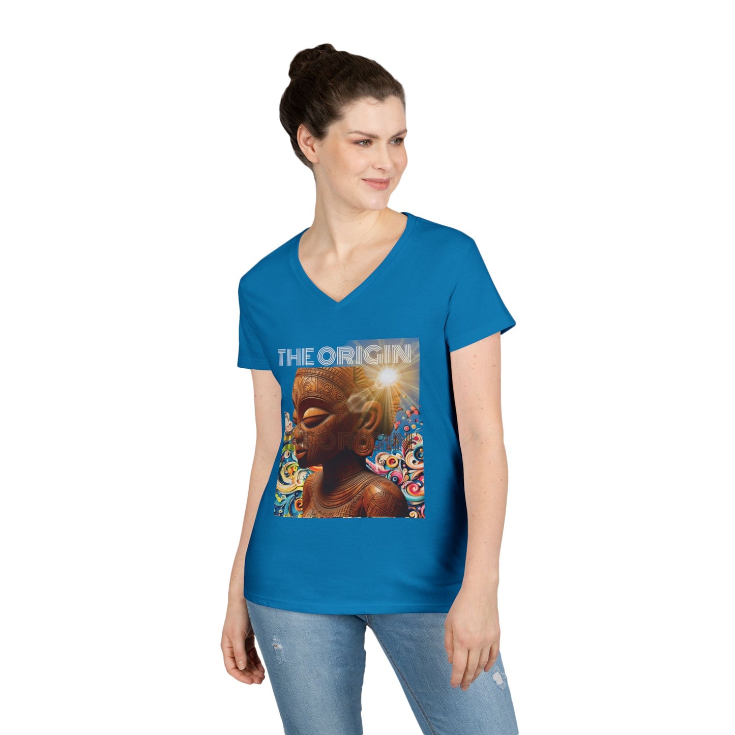 African Origin V-Neck T-Shirt #PY