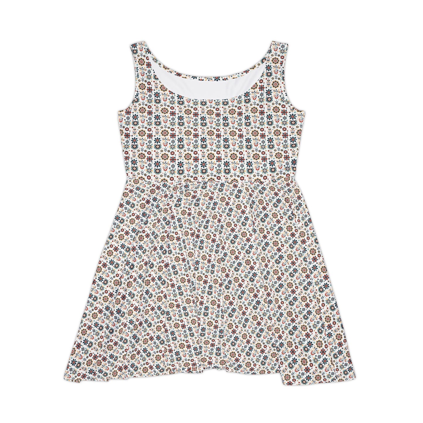 Flowered GEO Skater Dress #PY