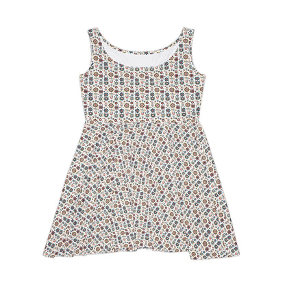 Flowered GEO Skater Dress #PY