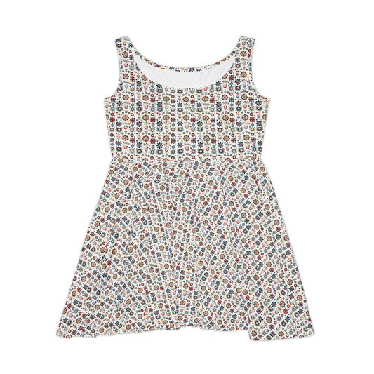 Flowered GEO Skater Dress #PY