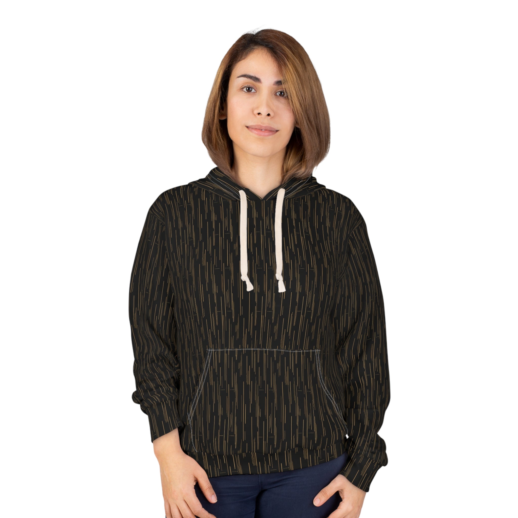 Black Matrix Pullover Hoodie Women