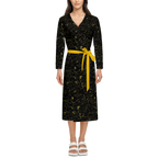 Humanchic Wave dress Wrap Dress - Black/Gold