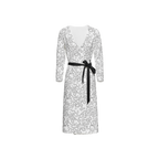 Humanchic Wave dress Wrap Dress - White/Black