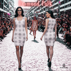 HUMANCHIC Refined Diamond Folk Bodycon Dress — Women