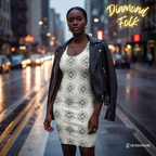 HUMANCHIC Refined Diamond Folk Bodycon Dress — Women