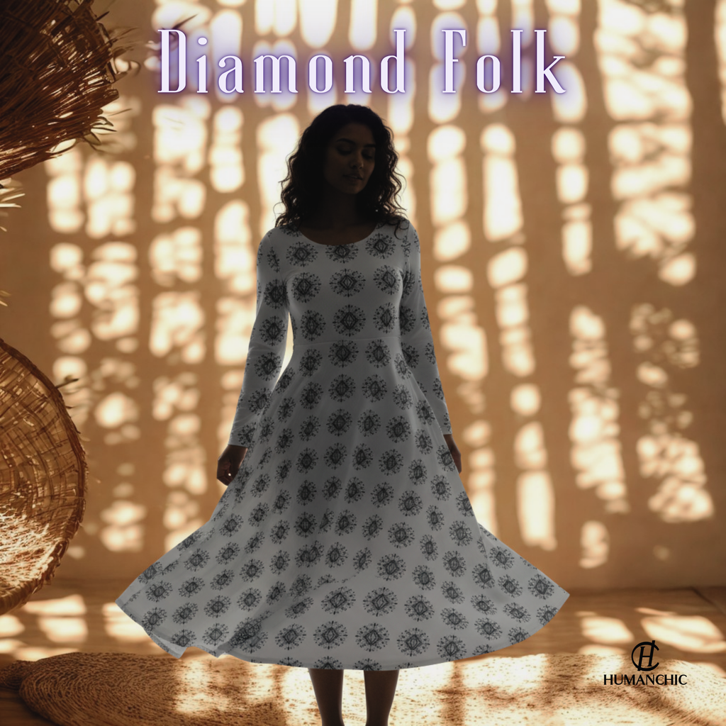 Robe de danse à manches longues de tous les jours HUMANCHIC Diamond Folk Atelier — Femme