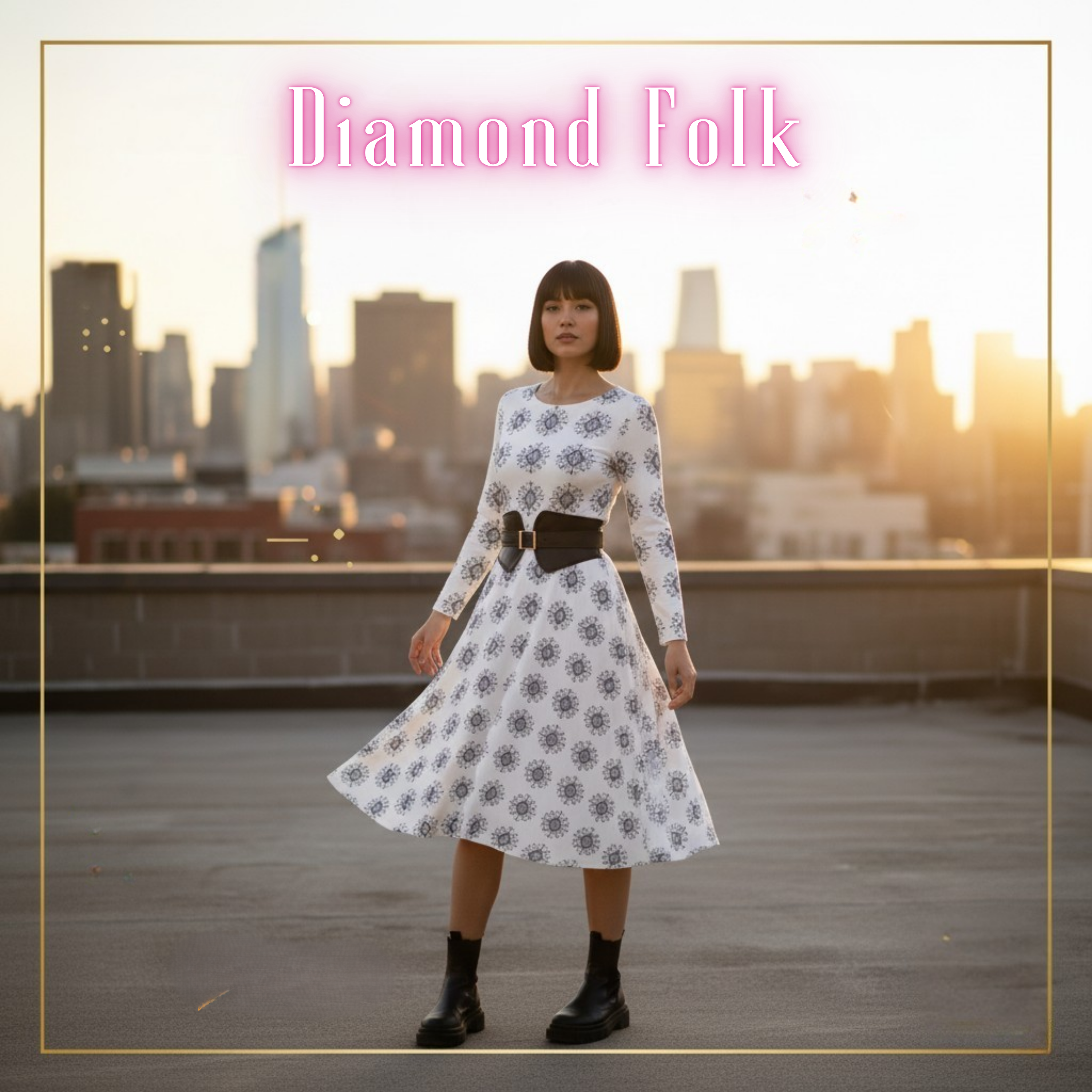 Robe de danse à manches longues de tous les jours HUMANCHIC Diamond Folk Atelier — Femme