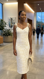 HUMANCHIC Golden Waves Midi Dress — Women
