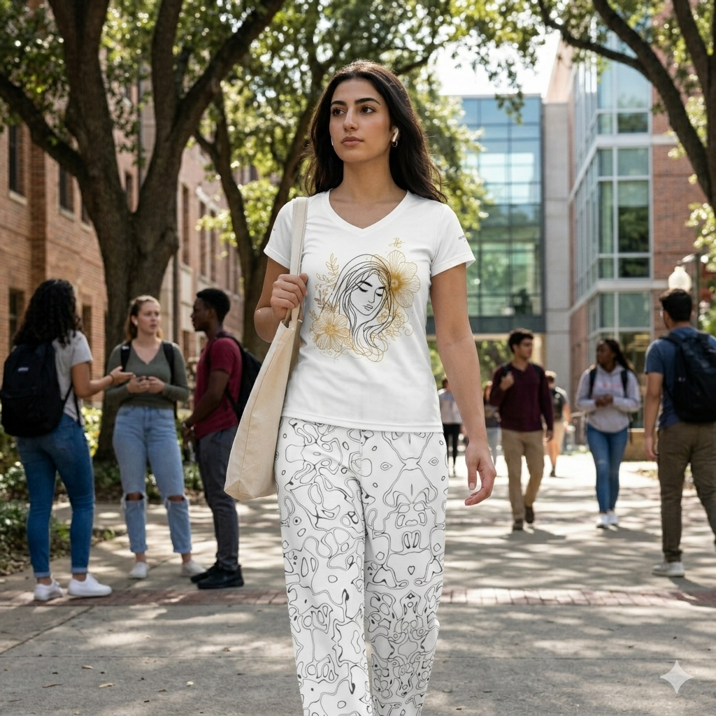 HUMANCHIC Art Line Afeg T-Shirt — Women