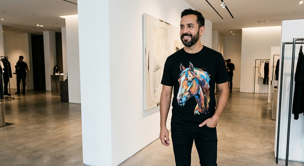 HUMANCHIC Structured Horse T-Shirt — Men