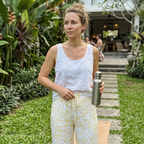 HUMANCHIC Waves Wide-Leg Pants — Women · Gold