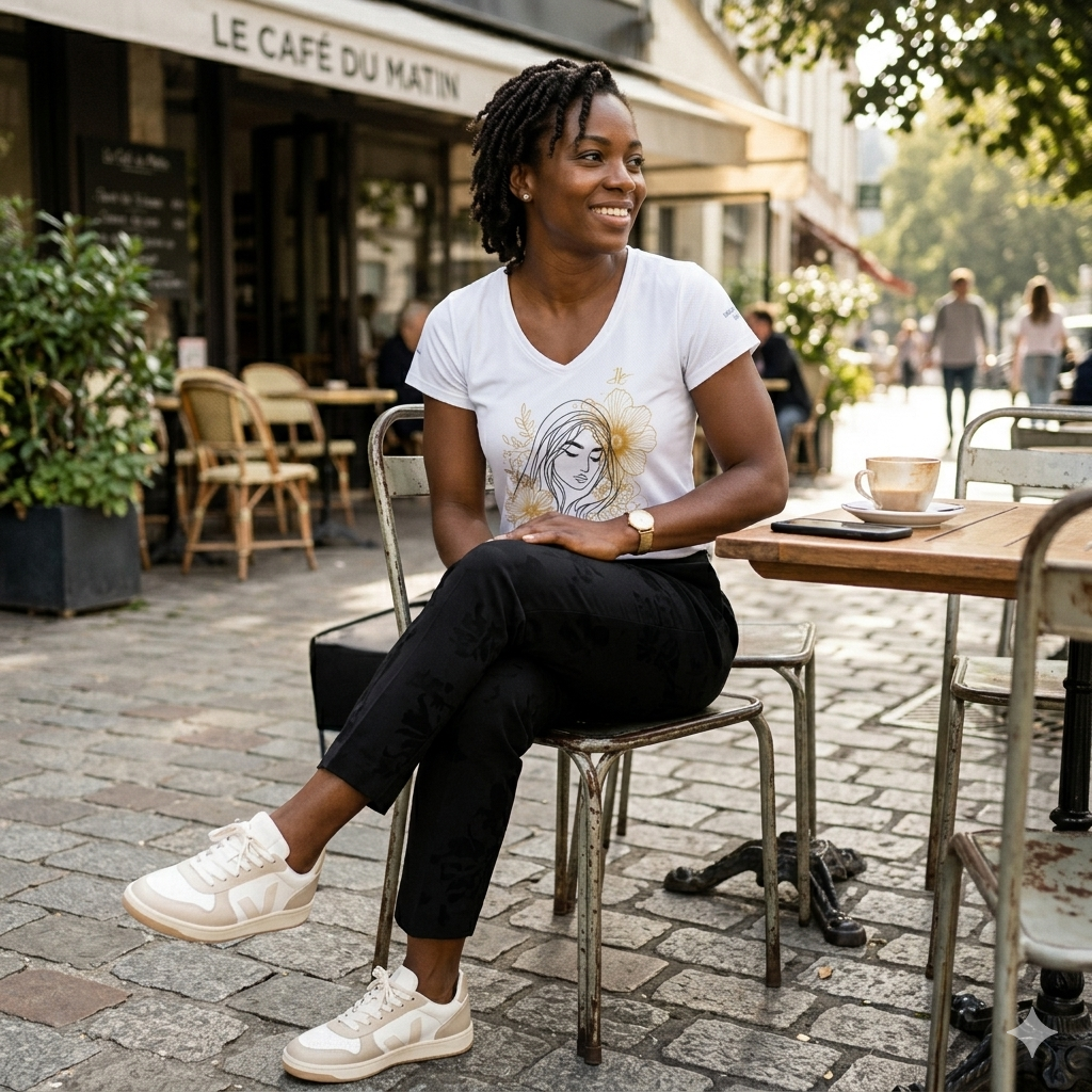 HUMANCHIC Art Line Afeg T-Shirt — Women